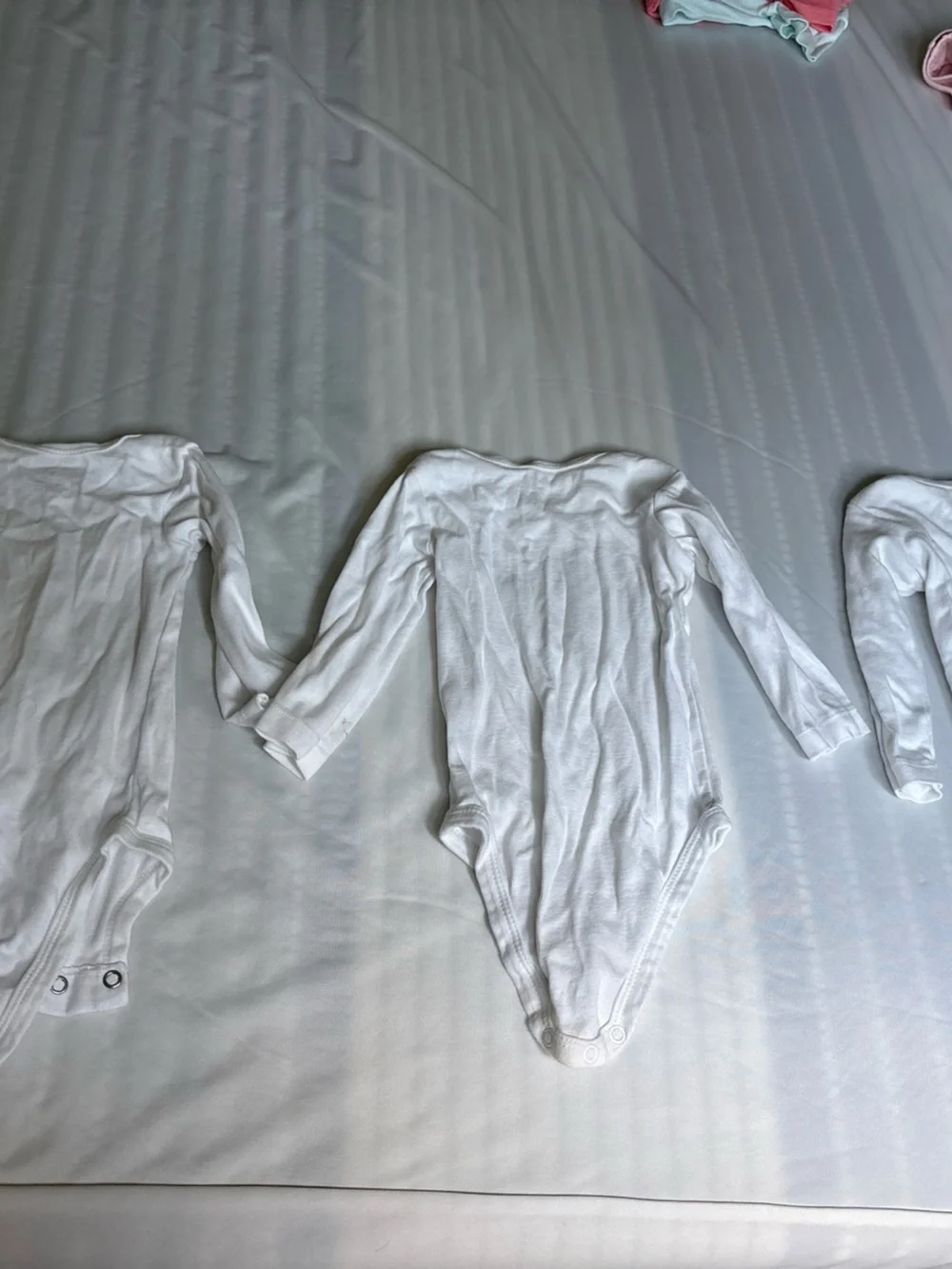 Gap Baby Long-Sleeve Bodysuits, White, (3-Pack), size 9-Mo